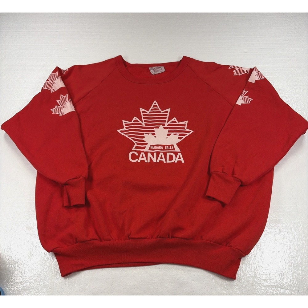 Vintage Niagara Falls Sweatshirt Women's Extra Large Maple Leaf Canada Graphic